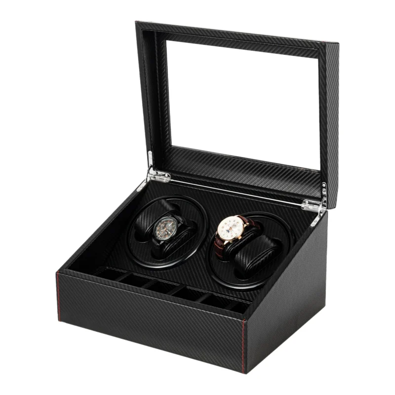 10-Slot Premium Automatic Watch Winder Display Box with Silent Motors for Luxury Timepieces - Image 5