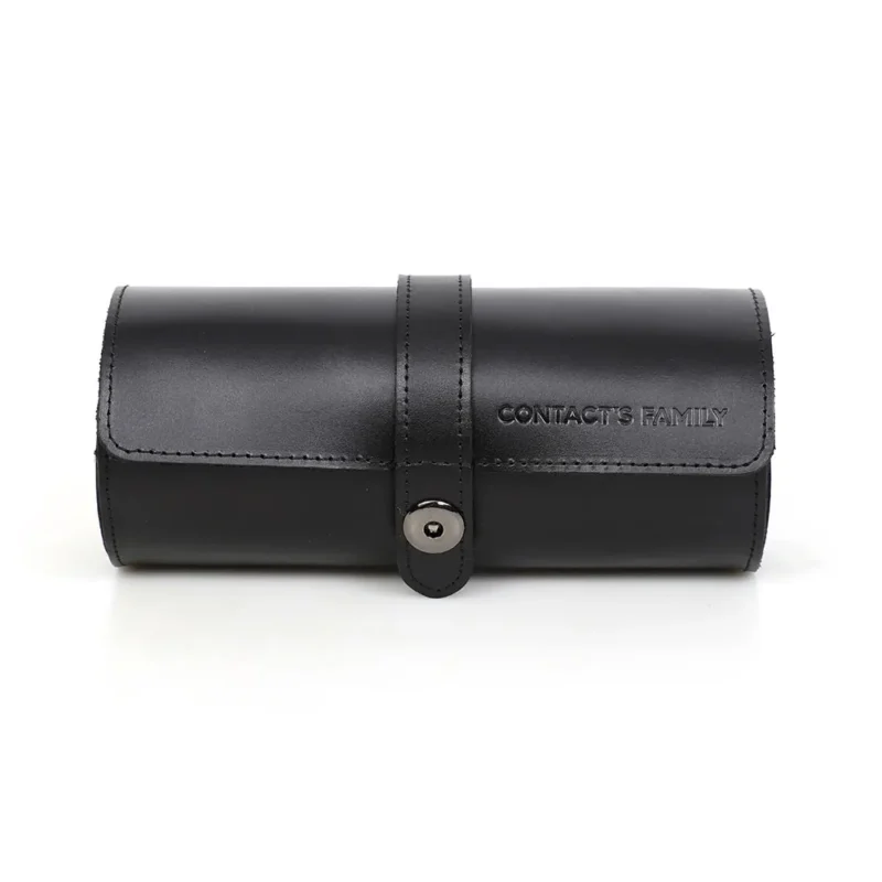Premium Leather 3-Slot Watch Roll Travel Case with Secure Buckle Closure - Image 7