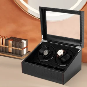 10-Slot Premium Automatic Watch Winder Display Box with Silent Motors for Luxury Timepieces