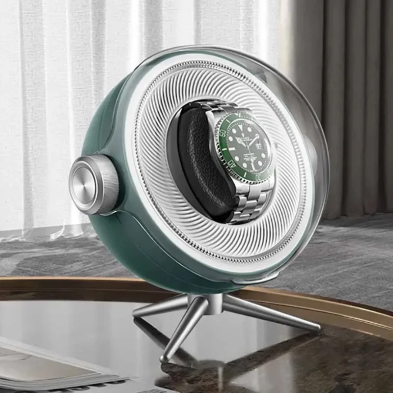 4-Slot Acrylic Automatic Watch Winder with Zero Magnetism and LED Lighting for Luxury Timepieces - Image 13
