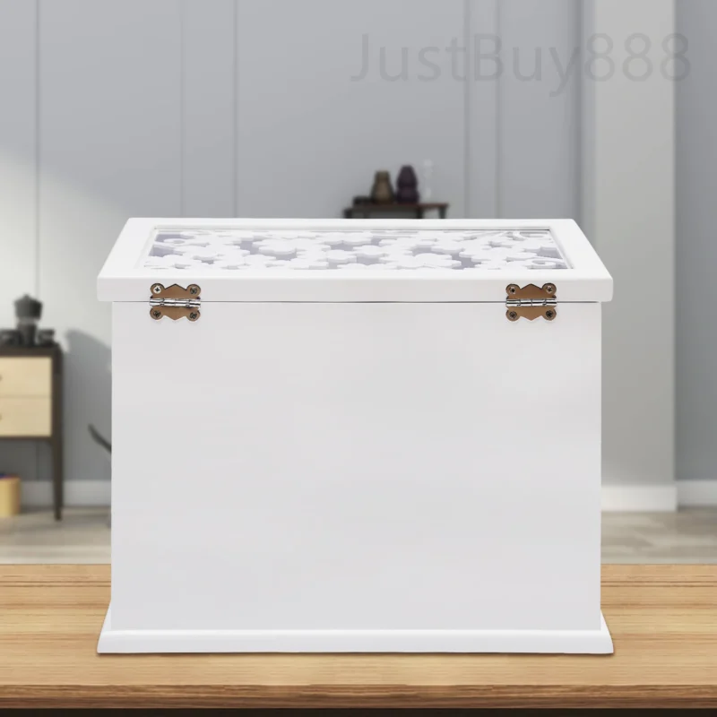 6-Layer Wooden Jewelry Box with Velvet Interior for Watches and Accessories - Image 2