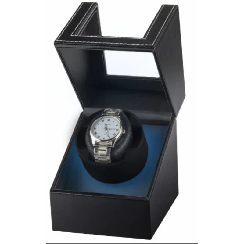 2-Slot Automatic Watch Winder Box with LED Lighting for Luxury Timepieces - Image 9