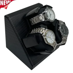 3-Slot Automatic Watch Winder with Dual Rotation Modes and Memory Foam Protection