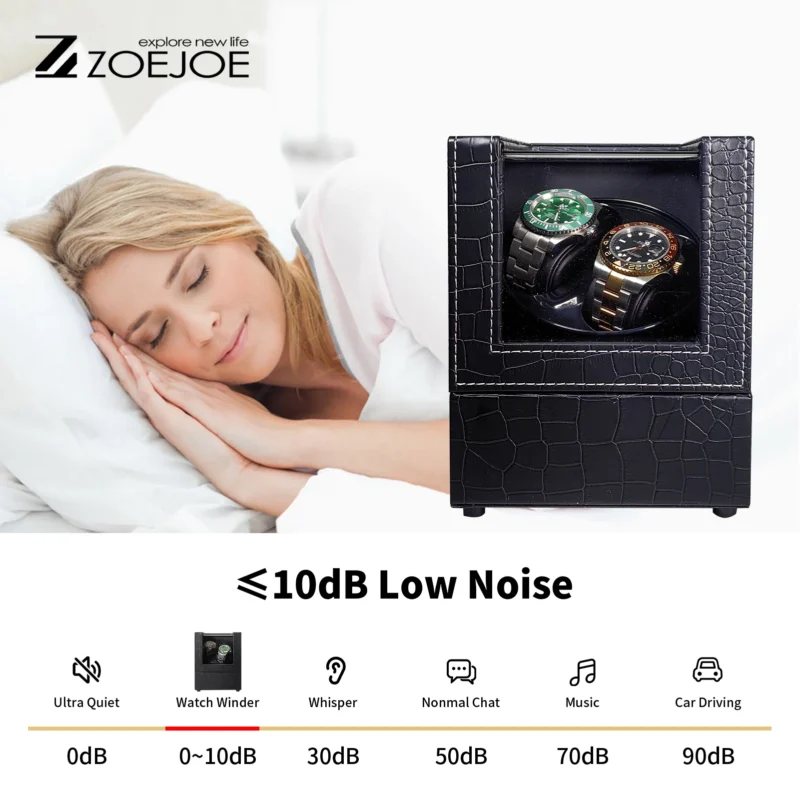 Dual-Slot Automatic Watch Winder with USB Power and Silent Operation for Luxury Timepieces - Image 3