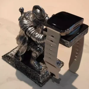 Knight Design Resin Apple Watch Charging Stand with Desktop Organizer for iWatch Series