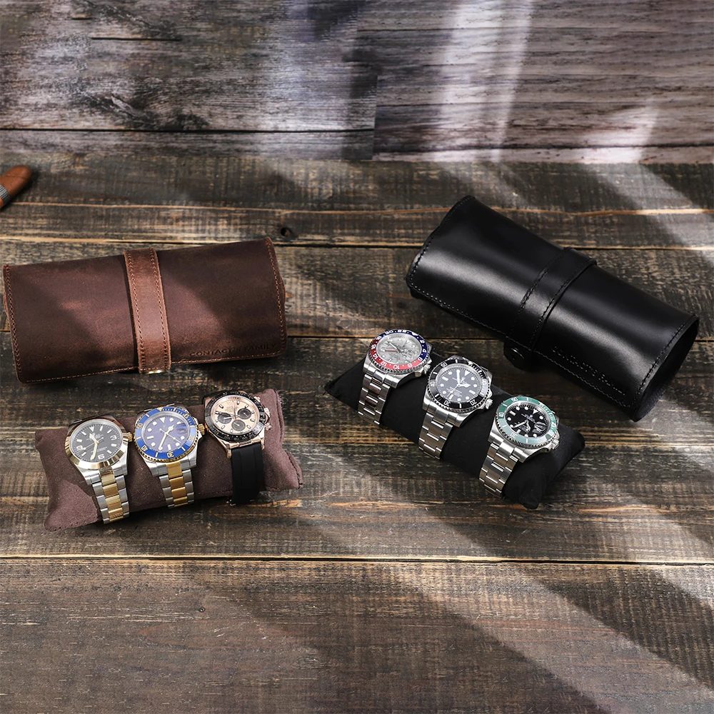 Watch travel case designed to protect leather watches from moisture damage