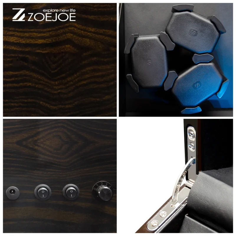 Single-Slot Automatic Watch Winder with LED Lighting and USB Power for Luxury Timepieces - Image 4