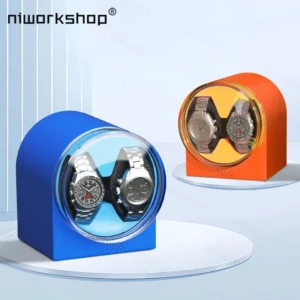 Dual Automatic Watch Winder Box with Quiet Motor and Soft Pillows for Luxury Timepieces