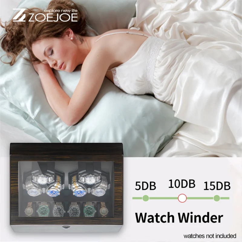 Single-Slot Automatic Watch Winder with LED Lighting and USB Power for Luxury Timepieces - Image 3
