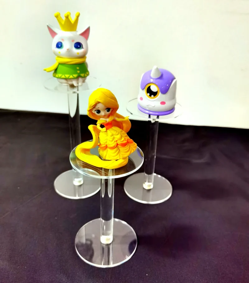 Premium Acrylic Round Display Risers for Watches and Jewelry with Clear Pedestals - Image 5