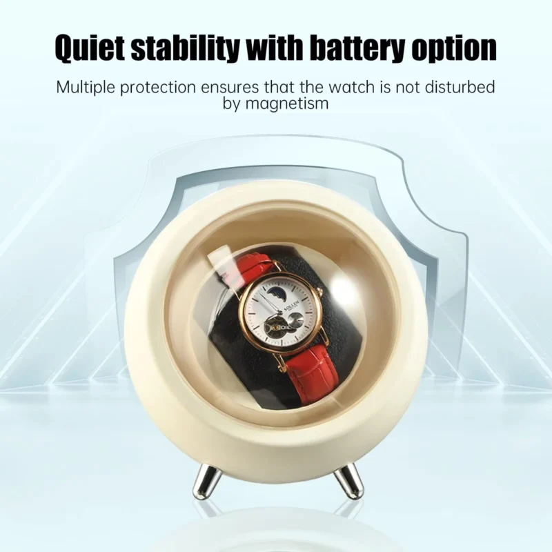 4-Slot ABS Automatic Watch Winder Box with USB Power for Luxury Timepieces - Image 4