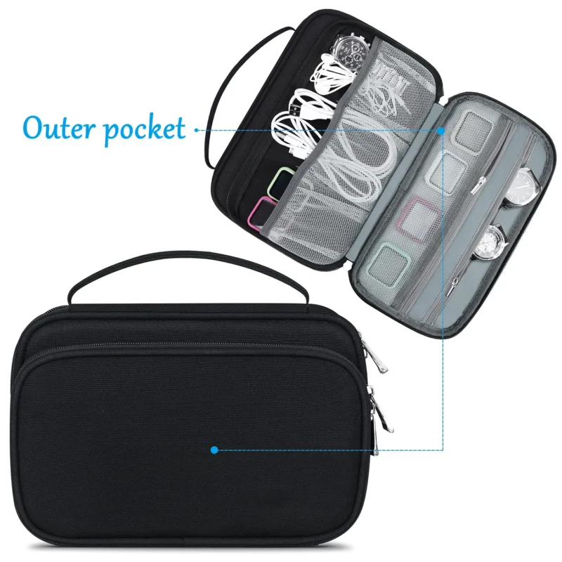 Premium Leather 36-Slot Watch Band Storage Case for Smart Watch Straps with Travel Organization - Image 2