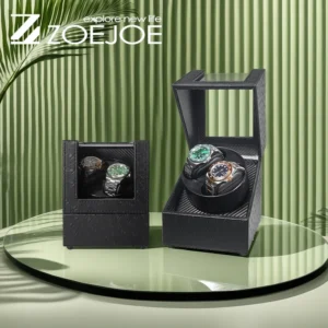 Dual-Slot Automatic Watch Winder with USB Power and Silent Operation for Luxury Timepieces