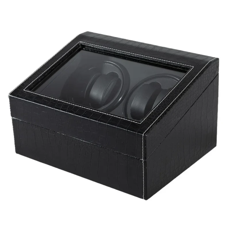 10-Slot Premium PU Leather Watch Winder Box with Dual Display Storage - Image 7