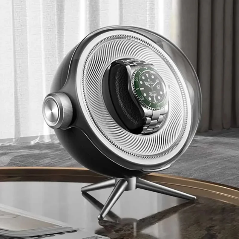 4-Slot Acrylic Automatic Watch Winder with Zero Magnetism and LED Lighting for Luxury Timepieces - Image 12