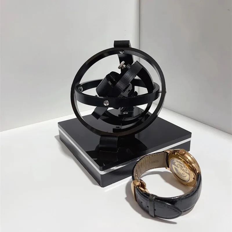 Modern acrylic watch winder featuring programmable direction settings