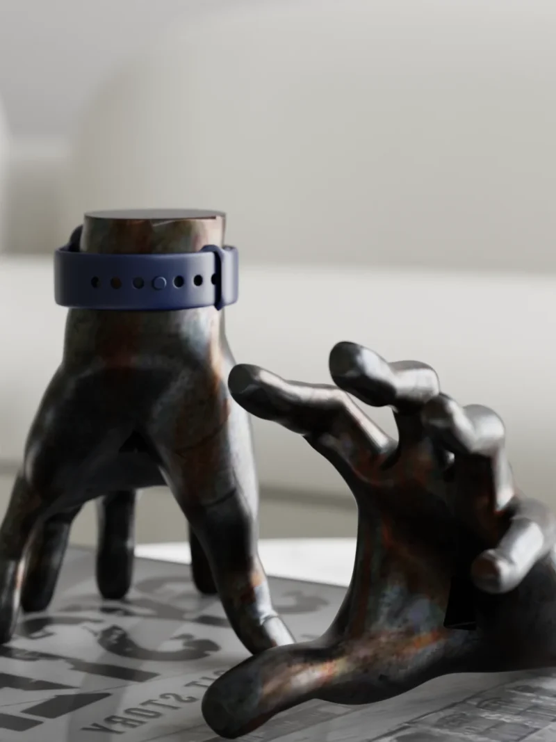 Hand-Shaped Apple Watch Charging Stand with Suction Cup Base for iWatch Series - Image 6