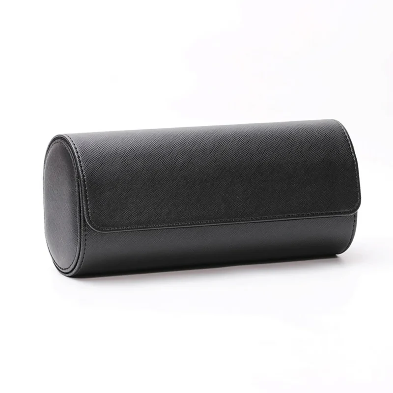 Luxury Leather 3-Slot Watch Travel Roll with Protective Interior for Collector's Timepieces - Image 12