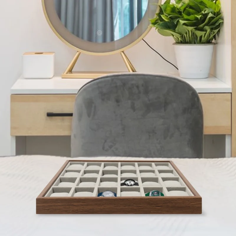 30-Compartment Luxury Watch Storage Box with Display Case for Collectors - Image 5
