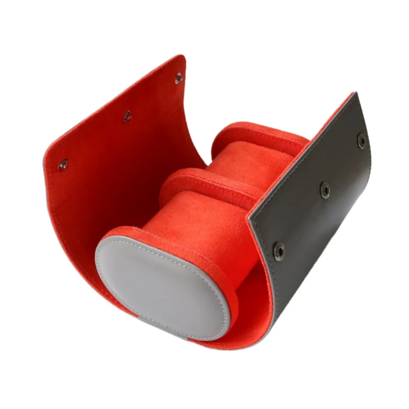 Luxury Leather 3-Slot Watch Travel Roll with Protective Interior for Collector's Timepieces - Image 4