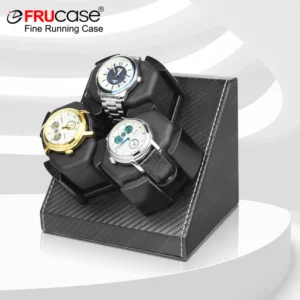 Triple-Slot Automatic Watch Winder Box with LED Lighting for Luxury Timepieces