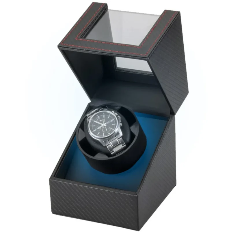 2-Slot Automatic Watch Winder Box with LED Lighting for Luxury Timepieces - Image 6