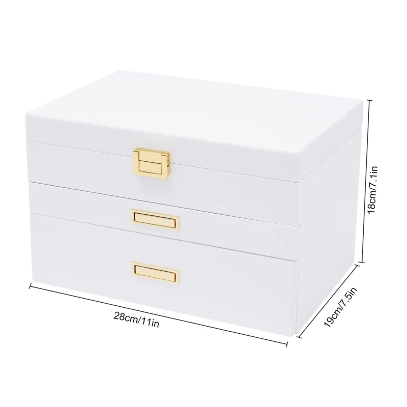 12-Slot Wooden Watch Display Storage Case with Protective Glass Top - Image 9