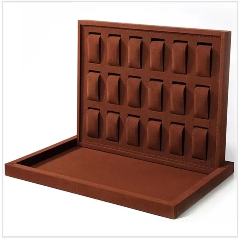 Premium Wooden 15/18-Slot Watch Display Box with Shockproof Protection for Luxury Collections - Image 4