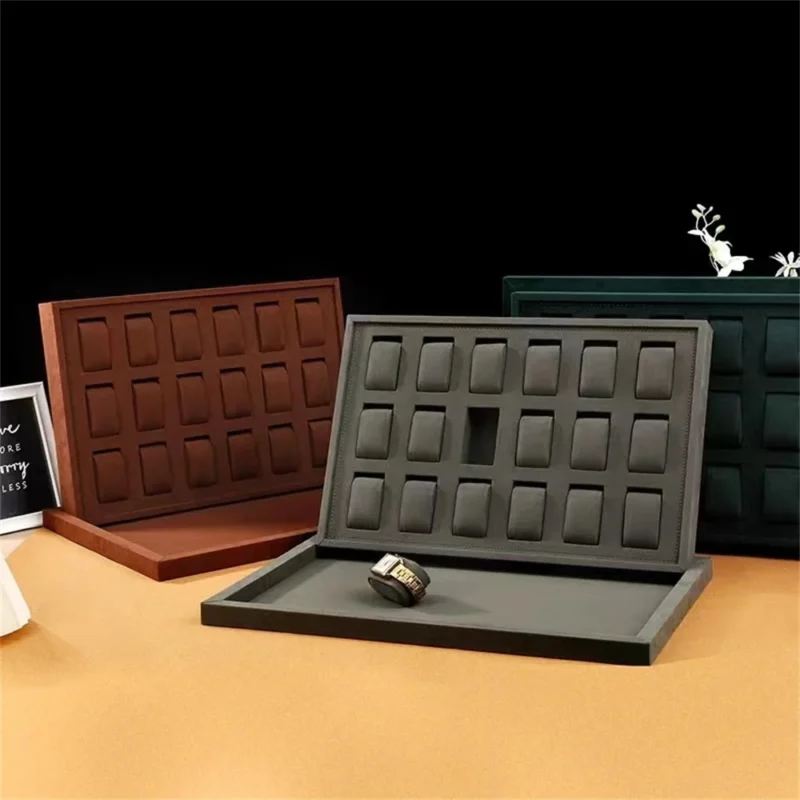 Premium Wooden 15/18-Slot Watch Display Box with Shockproof Protection for Luxury Collections - Image 2
