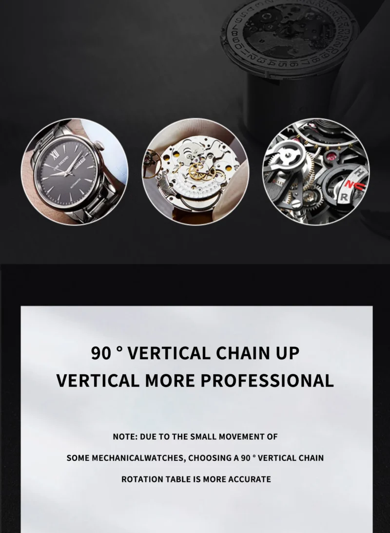 12-Slot Premium Wooden Watch Winder Box with Fingerprint Security for Luxury Timepieces - Image 6