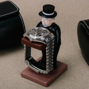 Vintage Resin Watch Display Stand with Single Layer for Bedside Organization