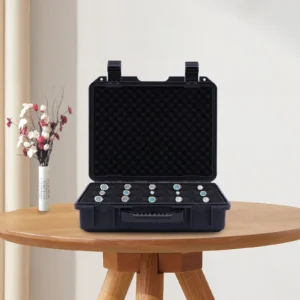 15-Slot Luxury Watch Display Case with Glass Top for Premium Timepiece Collections