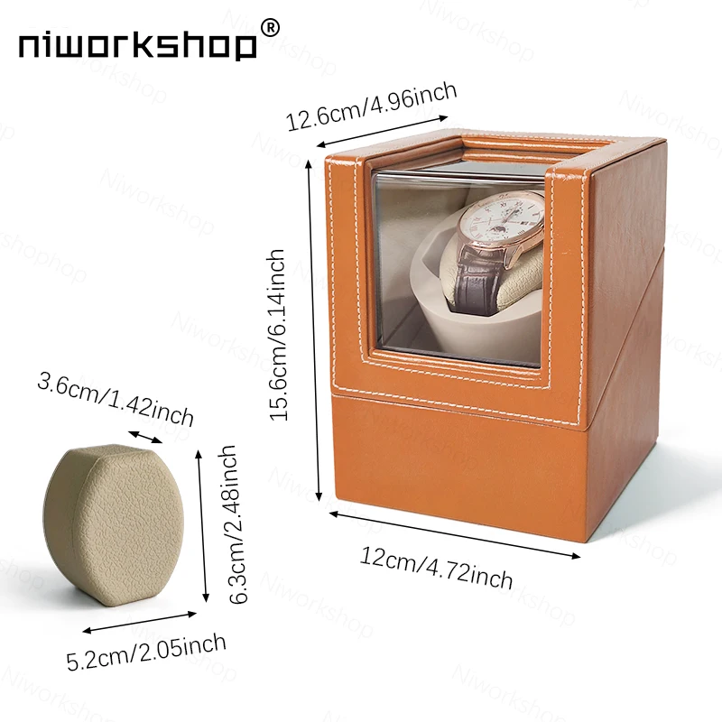 Elegant single watch winder with secure display for luxury timepieces