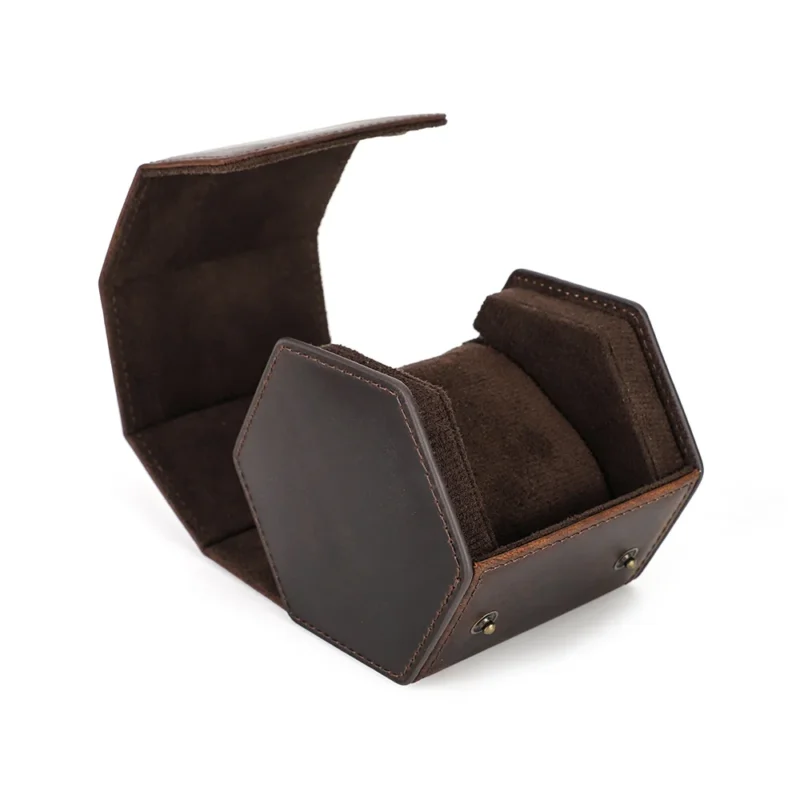 Vintage Leather Watch Storage Roll Case with 1-8 Slot Options for Travelers - Image 8