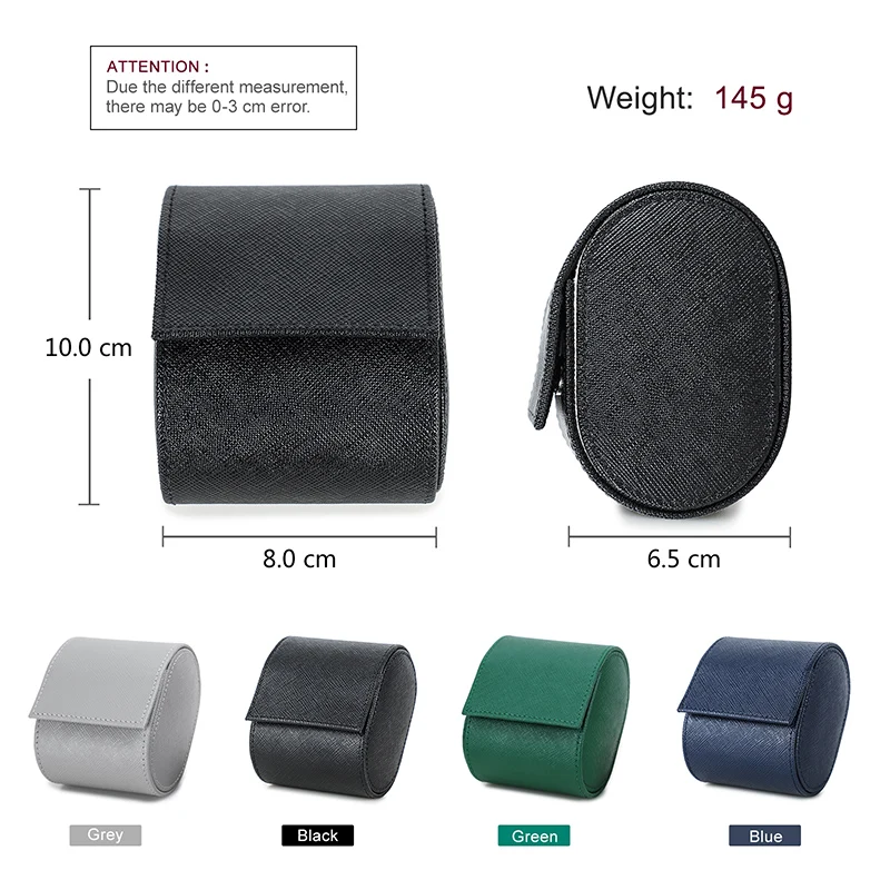 Premium single watch travel case with protective interior for luxury timepieces