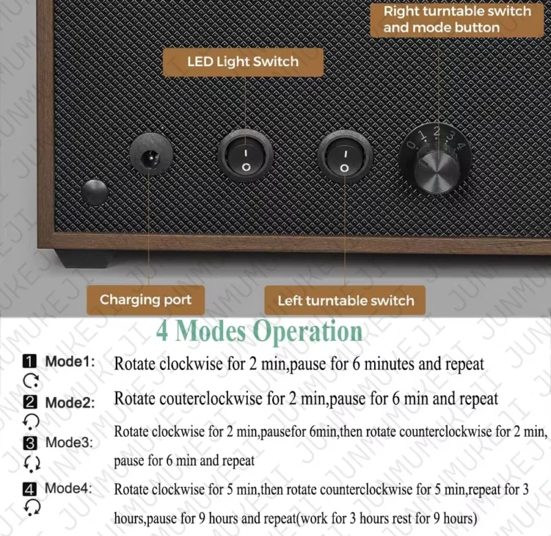 Luxury 4-Slot Automatic Watch Winder Box with PU Leather Exterior for Mechanical Timepieces - Image 2