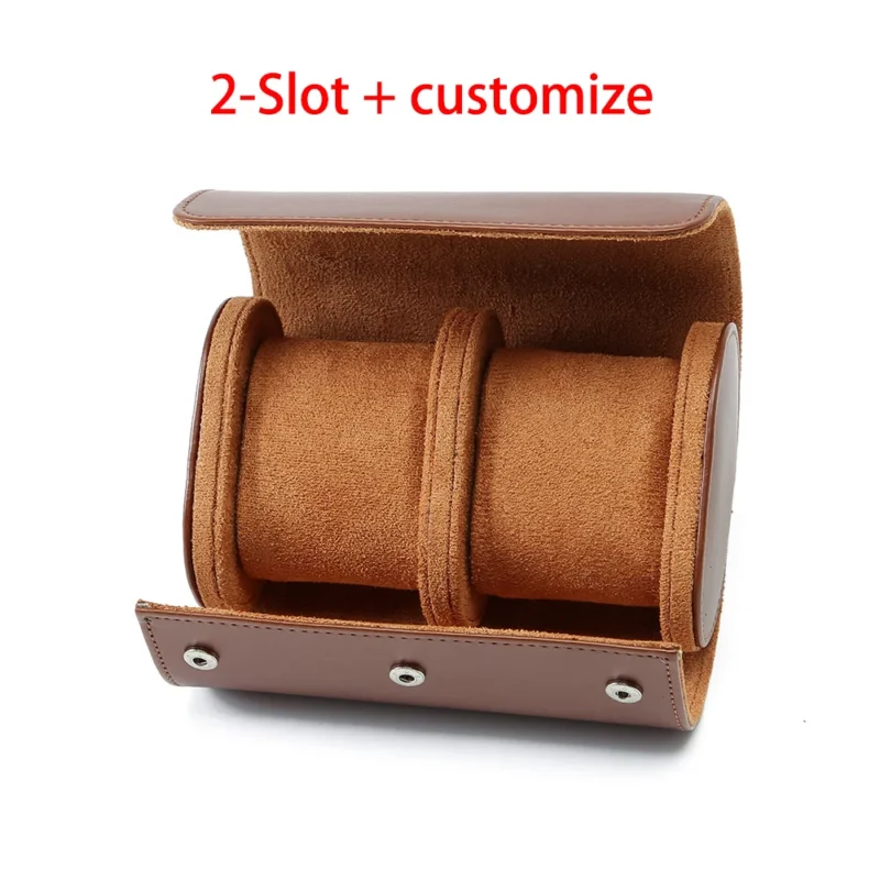 Premium Leather Travel Watch Roll Case with Custom Engraving for Men - Image 8
