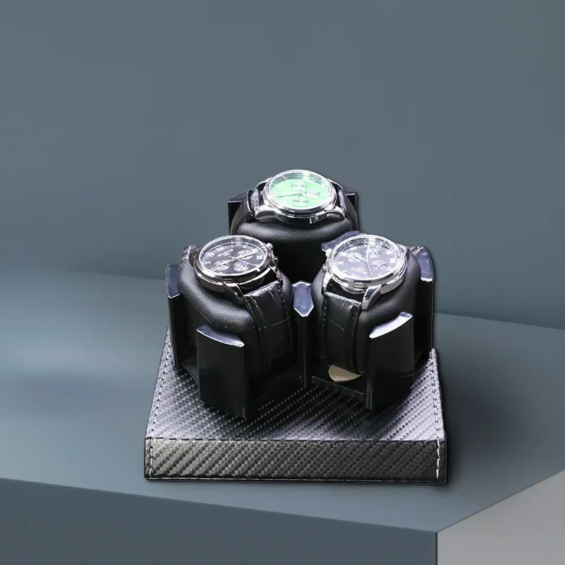 3-Slot Automatic Watch Winder with Dual Rotation Modes and Memory Foam Protection - Image 5