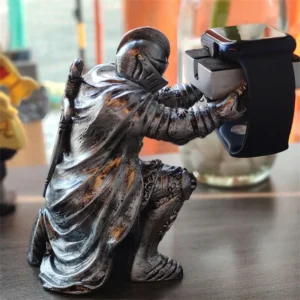 Warrior Figurine Apple Watch Charging Stand Display Holder for Series 1-9 with Decorative Design