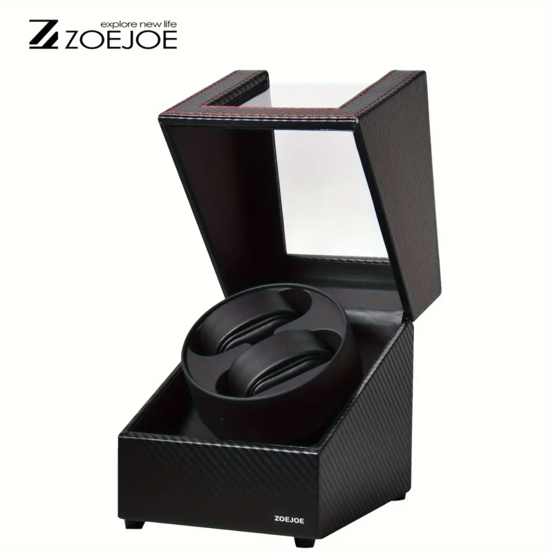 Dual Slot Automatic Watch Winder Box with Premium PU Leather Case for Luxury Timepieces - Image 7