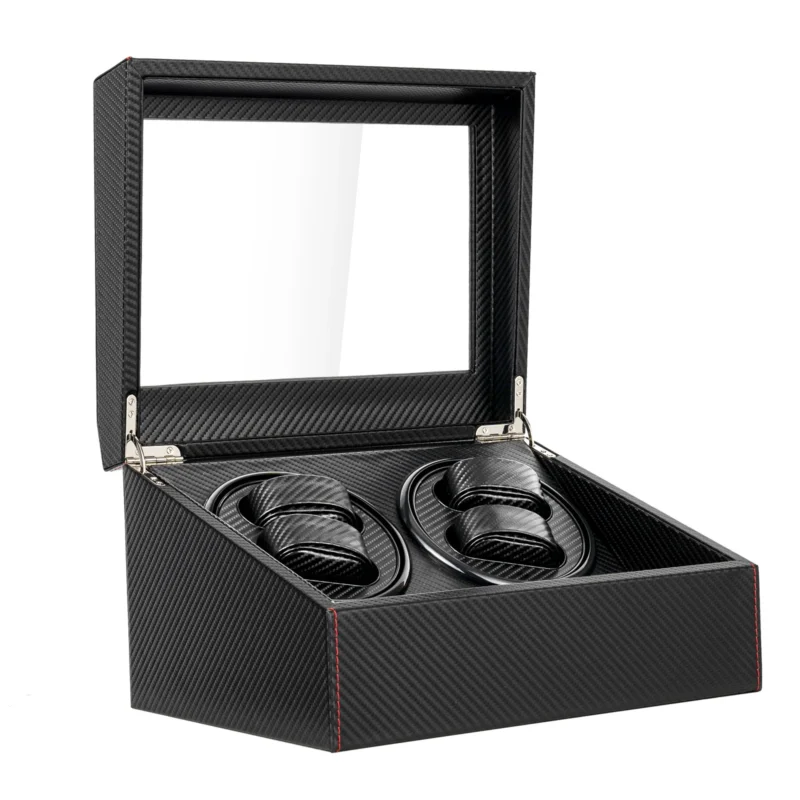 4-Slot Luxury Automatic Watch Winder with Silent Motor and Display Case - Image 8