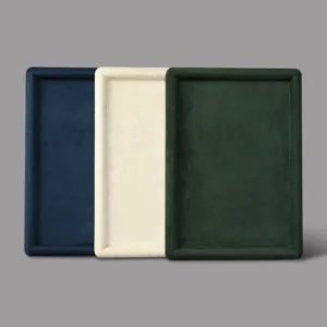 Premium Velvet Watch Display Tray with Rounded Corners for Jewelry Organization