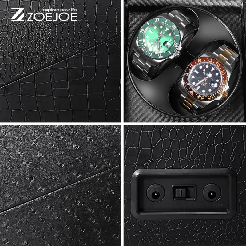 Dual-Slot Automatic Watch Winder with USB Power and Silent Operation for Luxury Timepieces - Image 4