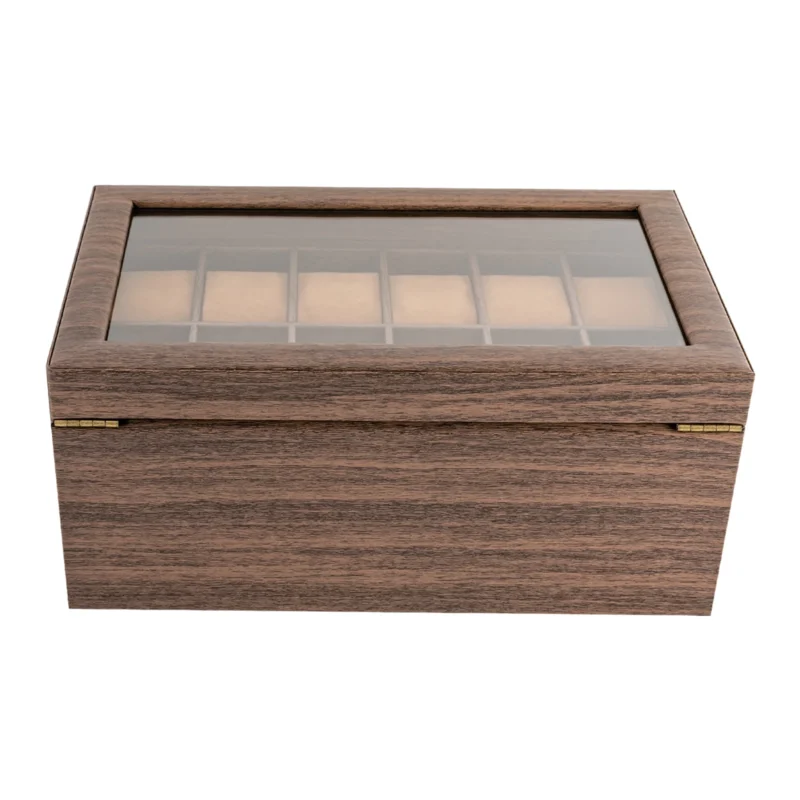 Luxurious 24-Slot Wooden Watch Display Box with 2-Tier Storage for Collectors - Image 3