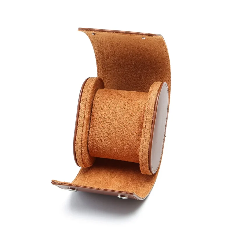 Luxury Leather 3-Slot Watch Travel Roll with Protective Interior for Collector's Timepieces - Image 9